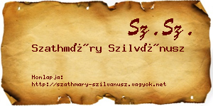 Szathmáry Szilvánusz névjegykártya